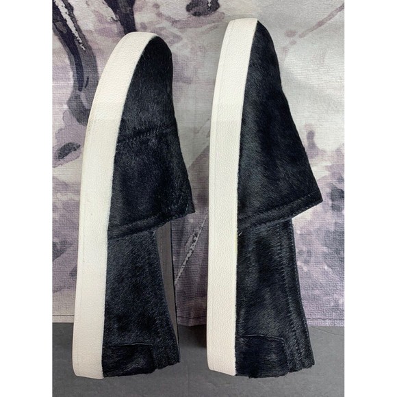 Toms Faux Fur Uppers Comfort Shoes Women's Size US 10 Black Slip On Rubber Sole - Picture 11 of 15